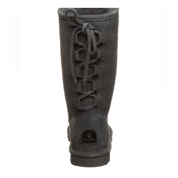BearPaw Shoes - BearPaw Phylly Lace Charcoal Suede Winter Boots